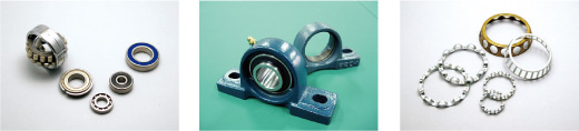Japanese- and Chinese-made bearings, a bearing unit, retainers and steel balls